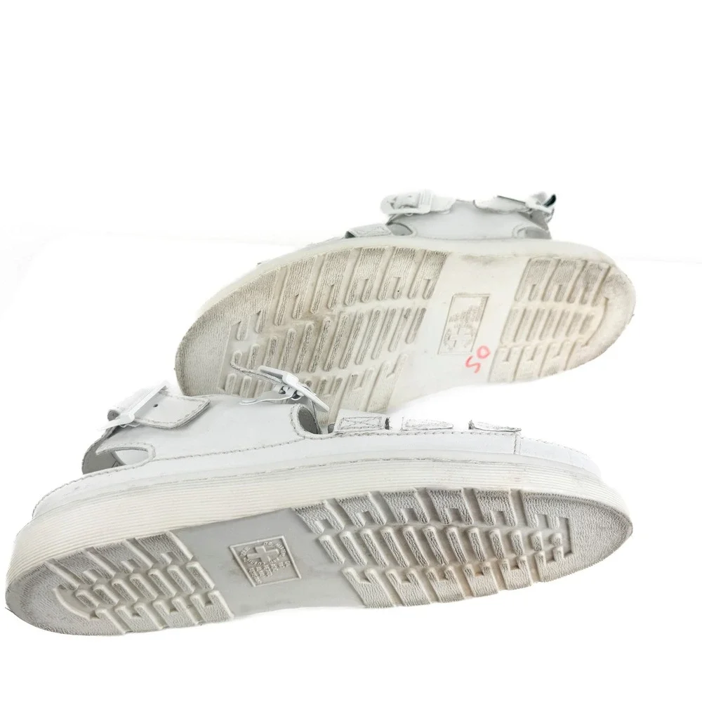 Dr. Martens 8092 Arc Mono White Leather Fisherman Sandals Mens 11 Womens 12